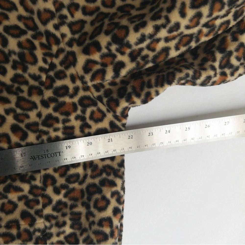 Nick‎ & Sarah Cheetah Fleece Jacket Womens XL Leopard Hoodie Hooded Full Zip